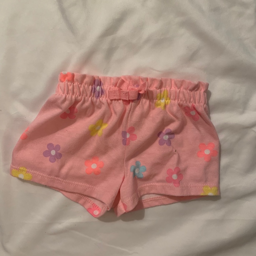 Pink with flower shorts